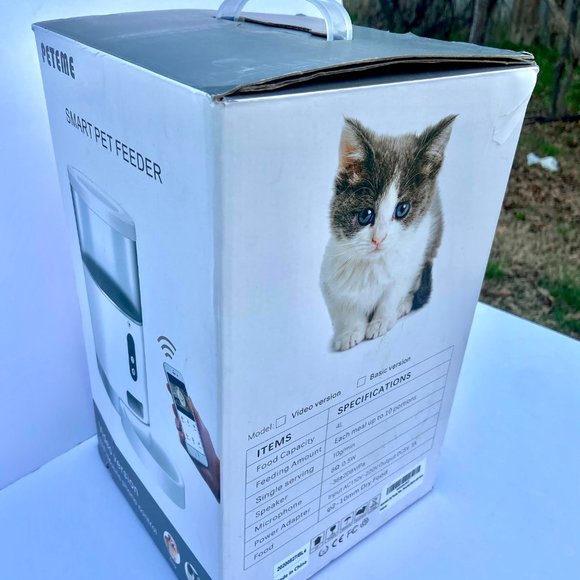 Peteme Automatic Cat Feeder, Smart Pet Feeder w/ APP Control Food Dispenser NEW - Picture 8 of 9
